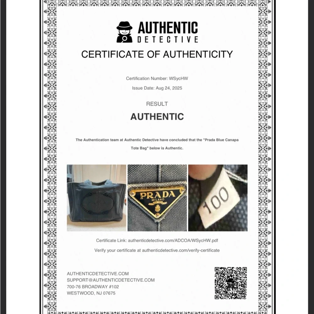 🛑 SOLD 🛑 Prada Blue Denim Canapa Tote Bag | Authentic Prada Logo Handbag COA - Picture 3 of 17